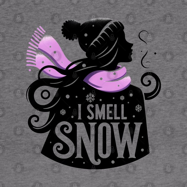 I Smell Snow - Whimsical Silhouette with a Scarf by Fenay-Designs